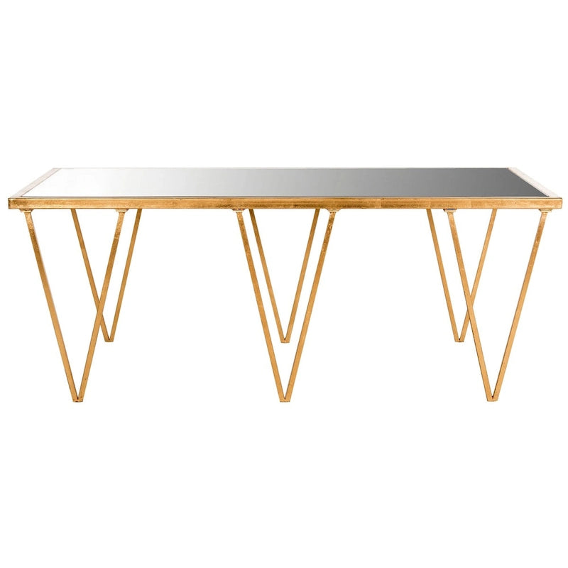 Tavolino da caffè Safavieh Armida anticato con foglie d'oro - 121,92 x 46,48 x 68,58 cm - 121,92 L x 45,72 P x 68,58 A