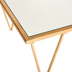 Tavolino da caffè Safavieh Armida anticato con foglie d'oro - 121,92 x 46,48 x 68,58 cm - 121,92 L x 45,72 P x 68,58 A