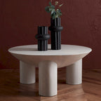 Tavolino da Caffè Rotondo in Legno Isavella di SAFAVIEH Couture - 89 L x 89 P x 41 A cm