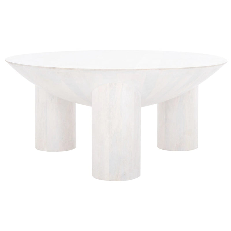 Tavolino da Caffè Rotondo in Legno Isavella di SAFAVIEH Couture - 89 L x 89 P x 41 A cm