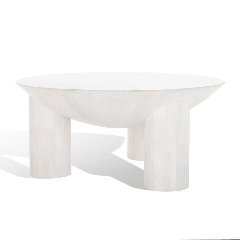 Tavolino da Caffè Rotondo in Legno Isavella di SAFAVIEH Couture - 89 L x 89 P x 41 A cm