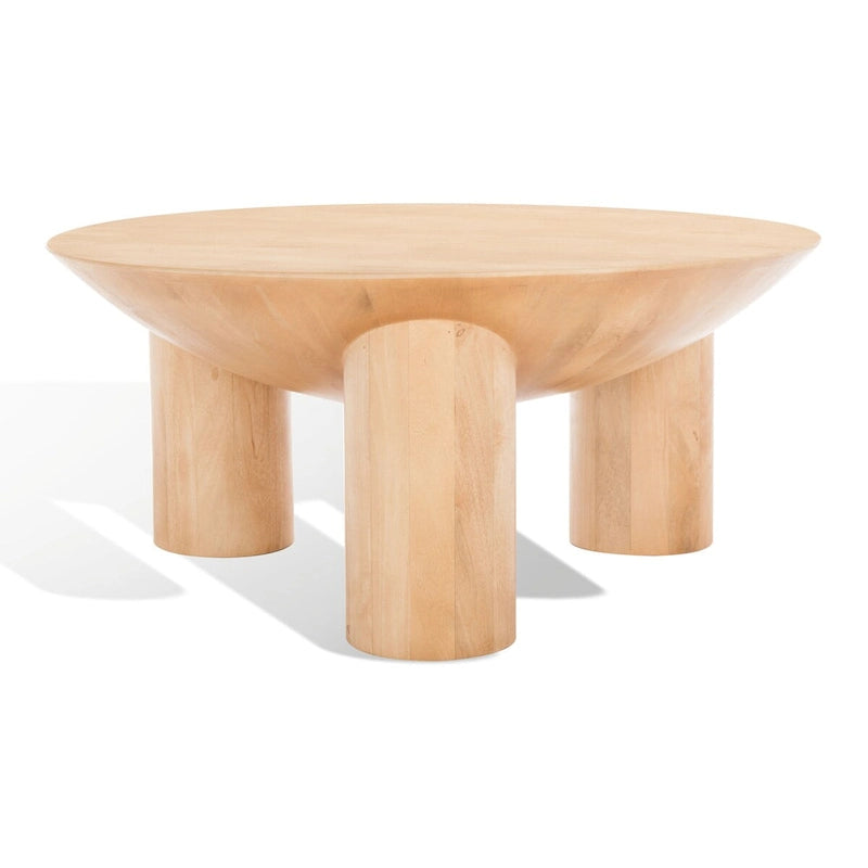 Tavolino da Caffè Rotondo in Legno Isavella di SAFAVIEH Couture - 89 L x 89 P x 41 A cm