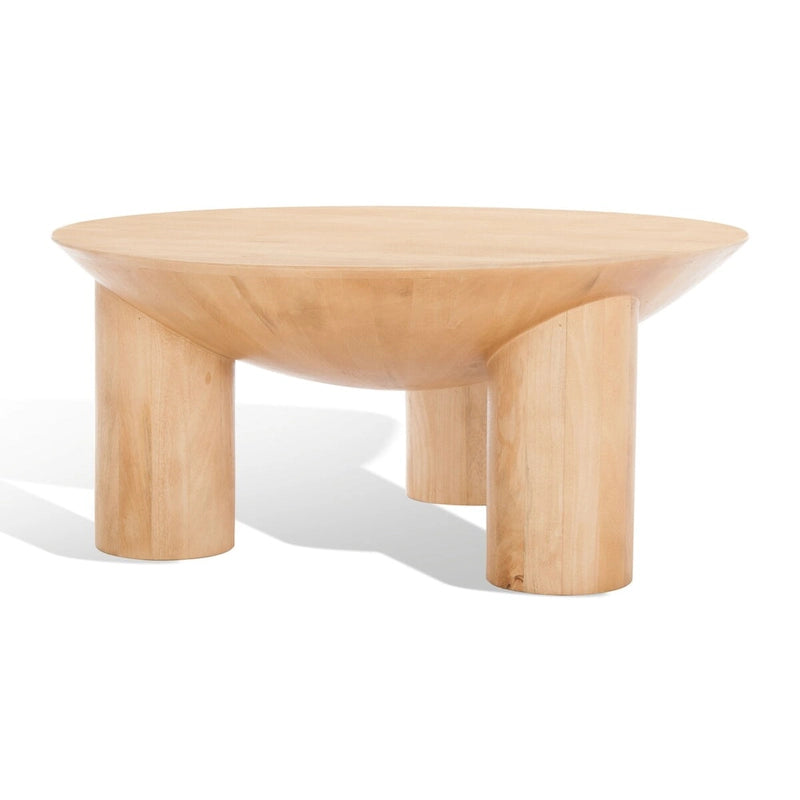 Tavolino da Caffè Rotondo in Legno Isavella di SAFAVIEH Couture - 89 L x 89 P x 41 A cm