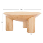 Tavolino da Caffè Rotondo in Legno Isavella di SAFAVIEH Couture - 89 L x 89 P x 41 A cm