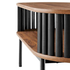 Tavolino da caffè ovale in legno bicolore Collins Modern con ripiano