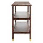 SAFAVIEH Francina Marrone Scuro/Oro Tavolo Consolle a 2 Ripiani - 42 L x 15.8 P x 29 A - 42Lx16Px29A