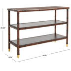 SAFAVIEH Francina Marrone Scuro/Oro Tavolo Consolle a 2 Ripiani - 42 L x 15.8 P x 29 A - 42Lx16Px29A