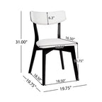 Sedie da pranzo Crystal in tessuto imbottito, design moderno di metà secolo