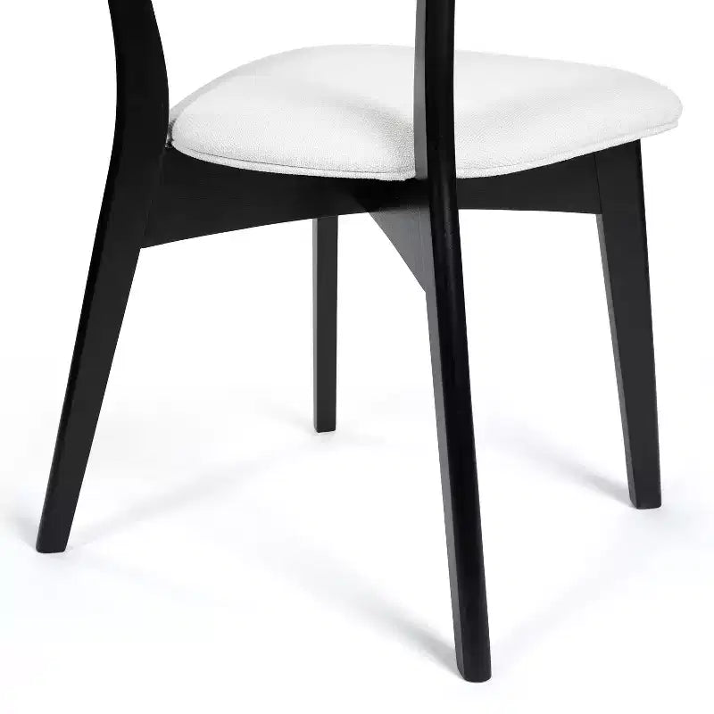 Sedie da pranzo Crystal in tessuto imbottito, design moderno di metà secolo