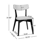 Sedie da pranzo Crystal in tessuto imbottito, design moderno di metà secolo