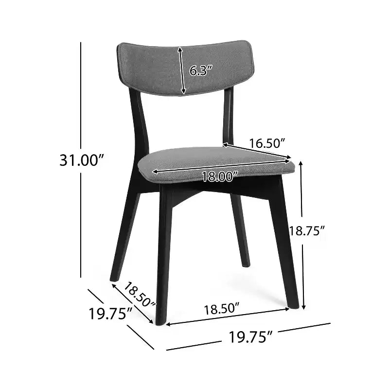 Sedie da pranzo Crystal in tessuto imbottito, design moderno di metà secolo