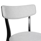 Sedie da pranzo Crystal in tessuto imbottito, design moderno di metà secolo