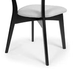 Sedie da pranzo Crystal in tessuto imbottito, design moderno di metà secolo