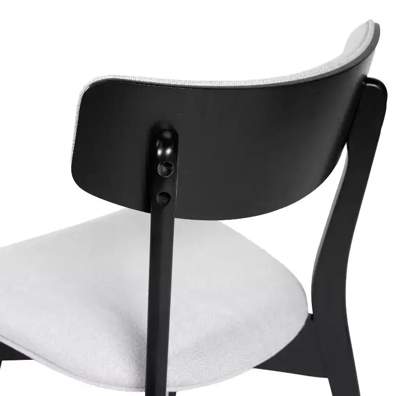 Sedie da pranzo Crystal in tessuto imbottito, design moderno di metà secolo