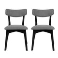 GDFStudio Crystal Mid Century Modern Fabric Upholstered Dining Chairs (Set of 2)