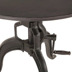 Tavolino laterale regolabile grande con manovella in metallo riciclato di World Interiors