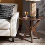 Rondo Mid-Century Walnut Finish Round End Table by iNSPIRE Q Modern
