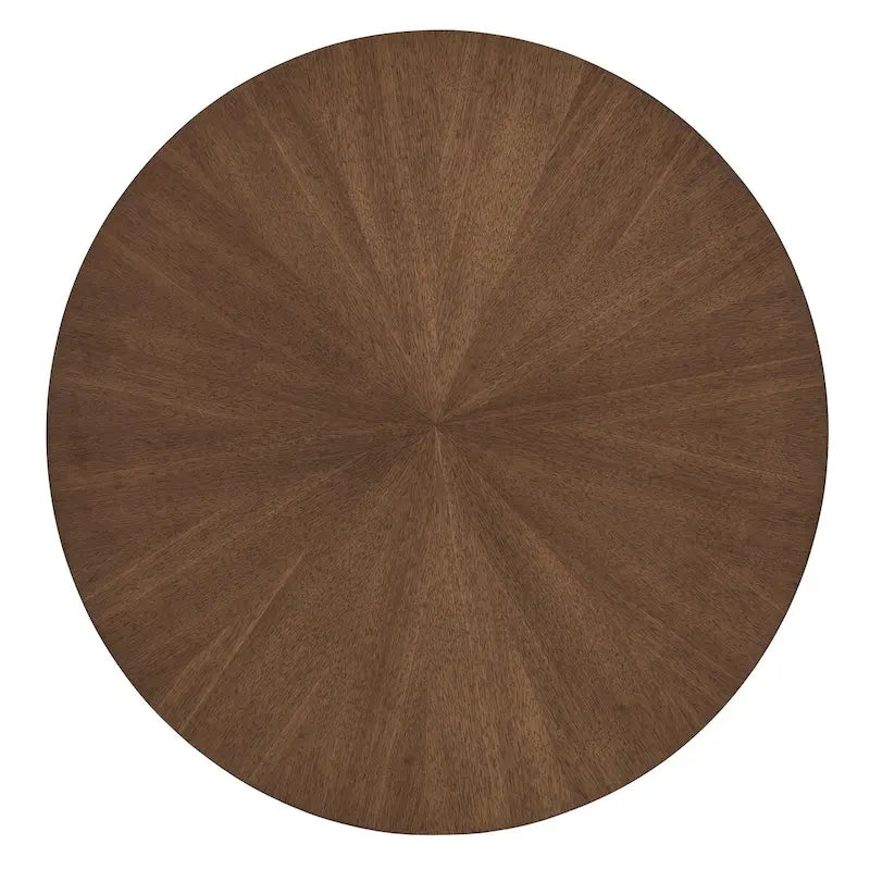 Rondo Tavolino rotondo di ispirazione Mid-Century con finitura noce di iNSPIRE Q Modern