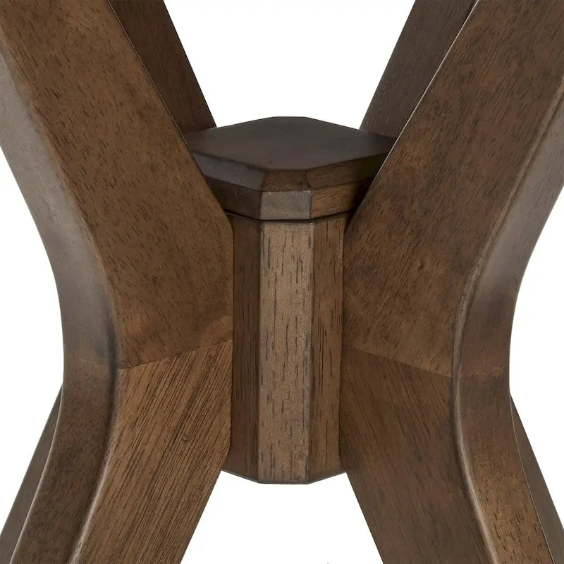 Rondo Tavolino rotondo di ispirazione Mid-Century con finitura noce di iNSPIRE Q Modern