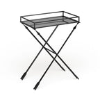Tavolino con dettagli in metallo freccia Jalabert Silver Orchid - 21x14x26