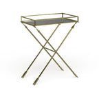 Tavolino con dettagli in metallo freccia Jalabert Silver Orchid - 21x14x26