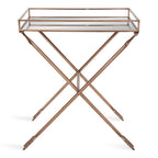 Tavolino con dettagli in metallo freccia Jalabert Silver Orchid - 21x14x26