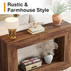 Rustic Console Sofa Table for Entryway, Hallway, Living Room - 47.24 W x 32.8 H x 11.81 D