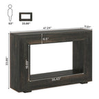 Rustic Console Sofa Table for Entryway, Hallway, Living Room - 47.24 W x 32.8 H x 11.81 D