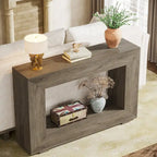 Rustic Console Sofa Table for Entryway, Hallway, Living Room - 47.24 W x 32.8 H x 11.81 D