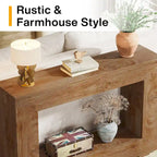 Rustic Console Sofa Table for Entryway, Hallway, Living Room - 47.24 W x 32.8 H x 11.81 D