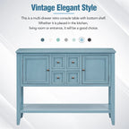 Cambridge Series Ample Storage Vintage Console Table w/Four Drawers