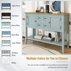Cambridge Series Ample Storage Vintage Console Table w/Four Drawers