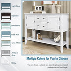 Cambridge Series Ample Storage Vintage Console Table w/Four Drawers