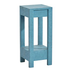 Tavolino/Tavolo d'Appoggio per Divano in Legno Massello Stile Rustico - 11 L x 26 A