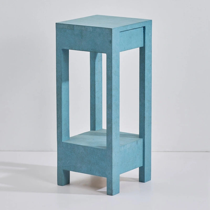 Tavolino/Tavolo d'Appoggio per Divano in Legno Massello Stile Rustico - 11 L x 26 A