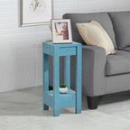 Tavolino/Tavolo d'Appoggio per Divano in Legno Massello Stile Rustico - 11 L x 26 A