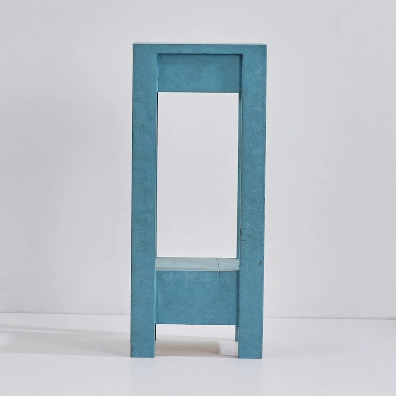 Tavolino/Tavolo d'Appoggio per Divano in Legno Massello Stile Rustico - 11 L x 26 A