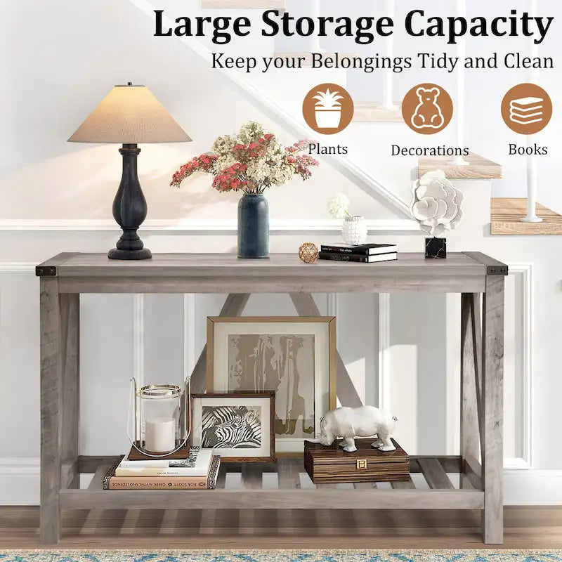 VredHom A-frame Console Table with Display Shelf