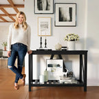 VredHom A-frame Console Table with Display Shelf