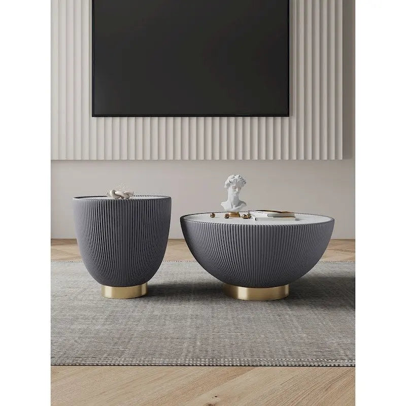 Manhattan Comfort Modern Anderson 2.0 Set di Tavoli Imbottiti