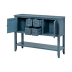 Tavolo Consolle Vintage Contenitore con Quattro Piccoli Cassetti e Ripiano Inferiore per Soggiorni, Ingressi e Cucine