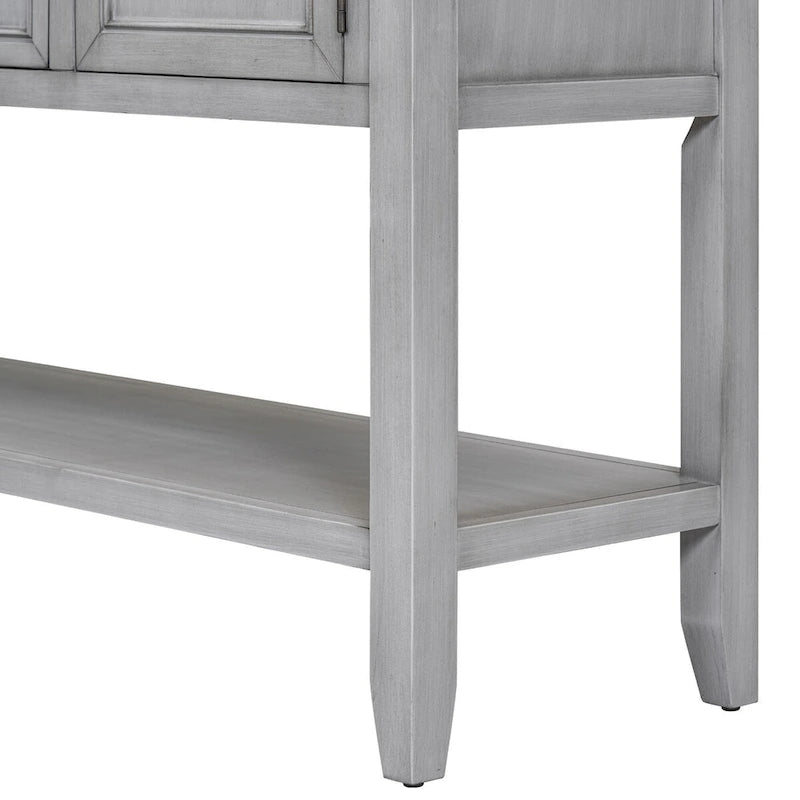 Tavolo Consolle Vintage Contenitore con Quattro Piccoli Cassetti e Ripiano Inferiore per Soggiorni, Ingressi e Cucine