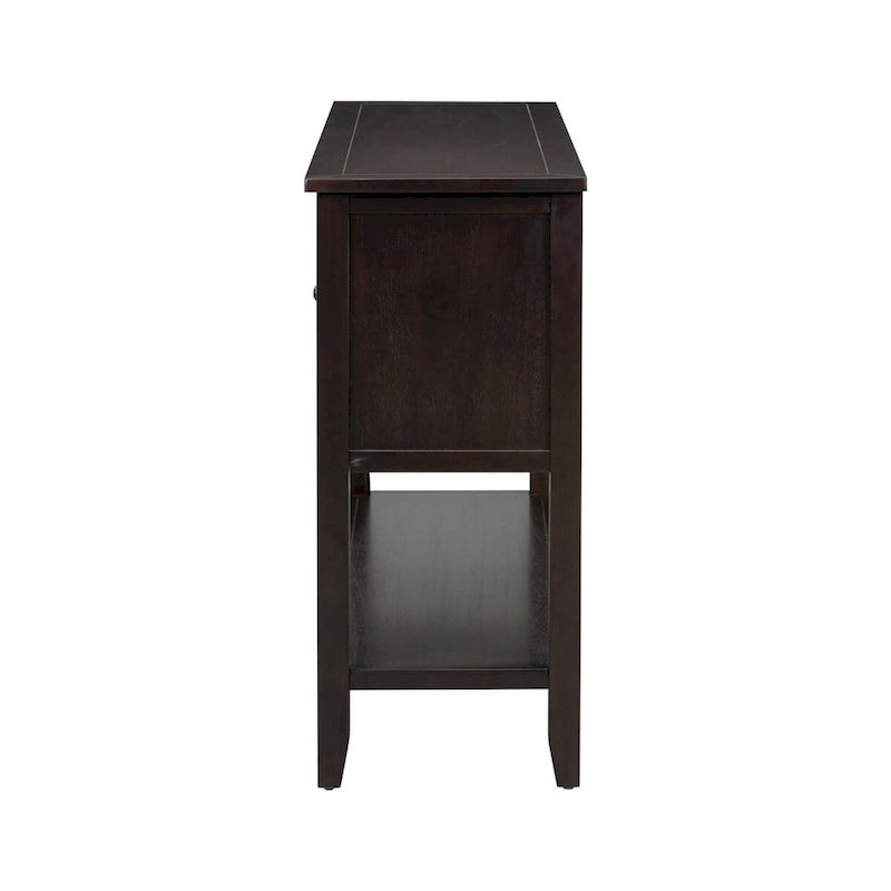 Tavolo Consolle Vintage Contenitore con Quattro Piccoli Cassetti e Ripiano Inferiore per Soggiorni, Ingressi e Cucine