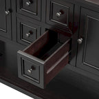 Tavolo Consolle Vintage Contenitore con Quattro Piccoli Cassetti e Ripiano Inferiore per Soggiorni, Ingressi e Cucine