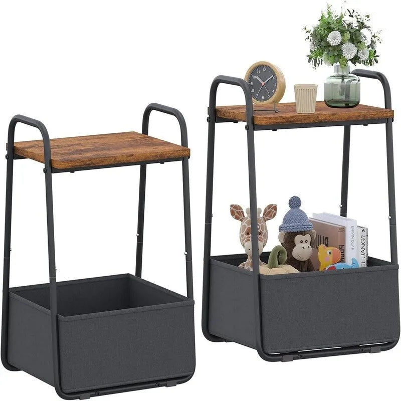 Set di 2 Tavolini Laterali - 16,93P x 14,57L x 24,02A