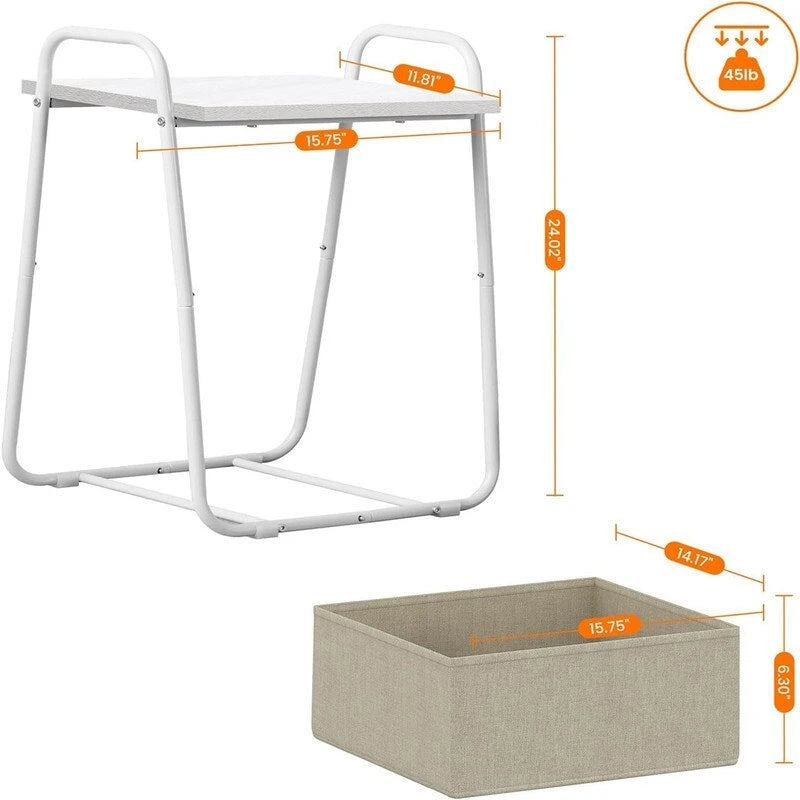 Set di 2 Tavolini Laterali - 16,93P x 14,57L x 24,02A