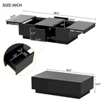 Multifunctional Extendable Coffee Table Sofa Table Cocktail Table with 2 Hidden Storage Compartment