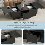 Multifunctional Extendable Coffee Table Sofa Table Cocktail Table with 2 Hidden Storage Compartment