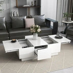 Multifunctional Extendable Coffee Table Sofa Table Cocktail Table with 2 Hidden Storage Compartment
