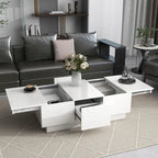 Multifunctional Extendable Coffee Table Sofa Table Cocktail Table with 2 Hidden Storage Compartment